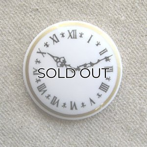 画像1: Vintage Plastic CLOCK Cabochon