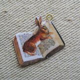 Decoupage Rabbit&Book