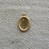 BRASS Rolled Edge Oval Setting 8x6mm 2個入り