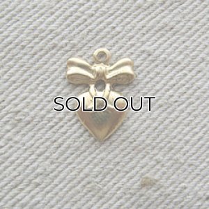画像1: BRASS HEART+BOW  2個入り