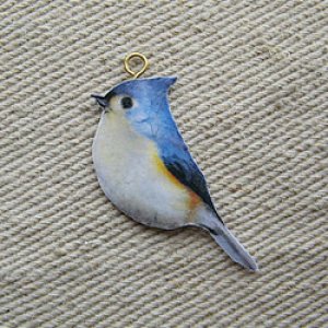 画像1: Decoupage Bird/Blue