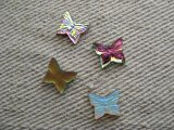 Vintage Glass Tiny Butterfly