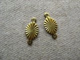 Brass Plate Oval-Connector 4個入り