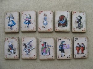 画像2: Print Wooden Charm Alice-Playing Cards