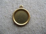 BRASS Rolled Edge Round Setting 13mm 