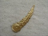 BRASS Peacock Feather RIGHT