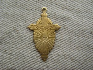 画像1: Brass 2D Jesus+Cross