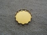Brass Lace Edged Round Setting  13mm  2個入り