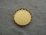 Brass Lace Edged Round Setting  18mm 