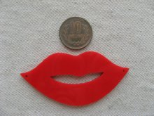 他の写真1: Laser cut acrylic "Red Lip"pendant