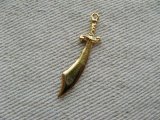 Goldplated Sword charm