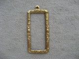 Brass Rectangle Tag Frame