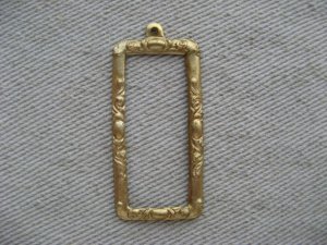画像1: Brass Rectangle Tag Frame