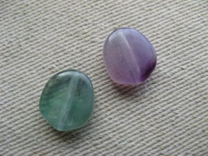 画像1: Plastic Marble Flat Nugget Beads(S) 2個いり