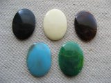 Plastic Simple Cabochon【Marble】 25x18mm