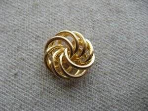 画像1: Vintage Goldplated Knot Beads（M） 2個いり