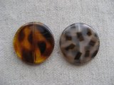 Plastic Tortoise Flat-Round Beads 30mm