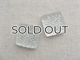 Square Crystal Bumpy Cabochon 18mm 2個入り