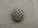 Glass Gold/Basketweave Cabochon （S)