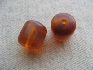 画像1: Vintage M/Tortoise Barrel Beads