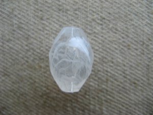 画像1: Plastic Floating-White Facet Oval Beads