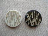 Vintage style Acrylic Etched Round Beads