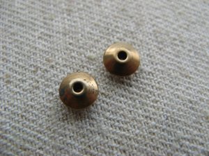 画像1: Brass Tiny Bicone Beads 4個いり