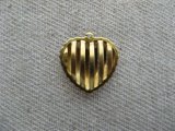 Brass Heart Puff Cage Charm