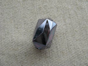 画像1: Vintage Dark/Silver Pentagon Faceted Beads(L)