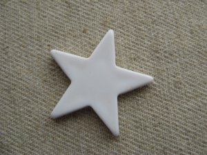 画像2: Vintage Plastic Frost Star Cabochon