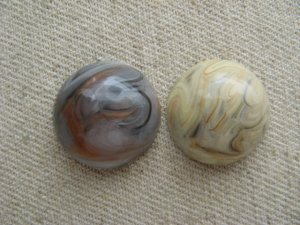 画像2: Vinatge Plastic Faux Stone Marble Round Cabochon