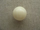 Vintage Ivory/Cream Striped Ball Beads 16mm