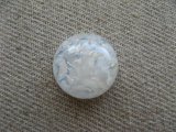 Glass Round White Opal Cabochon 15mm