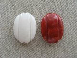 Vintgae Marble Grooved Acrylic Beads 