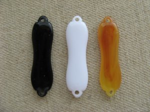 画像1: Vintage Plastic Hourglass Connector Beads
