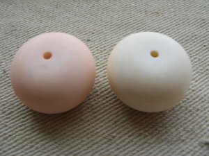 画像1: Vintage Matte Donut Spacer Beads 