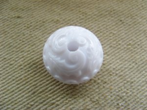 画像1: Vintage White Floral Spacer Beads 