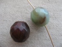 他の写真2: Vintage BR/Marble Faceted Ball Beads 16mm