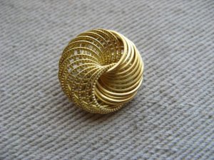 画像1: Vintage Goldplated Thin Knot Beads