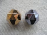 Vintage Metal Octagon Faceted Beads