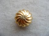 Platic Metal Gold Swirl Bead