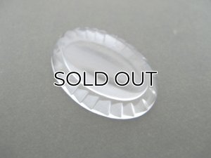 画像3: Vintage Acrylic Clear Oval+Wave Cabochon