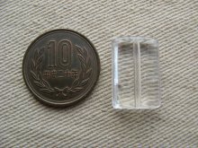 他の写真1: Acrylic Clear Flat Rectangle Beads 4個いり