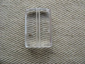 画像1: Acrylic Clear Flat Rectangle Beads 4個いり