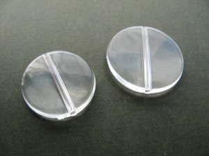 画像2: Acrylic Clear Flat Coin Beads 