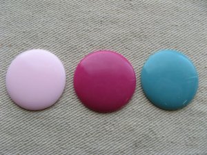 画像1: Vintage Plastic Low Dome Round Cabochon 