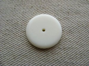 画像1: Vintage Ivory Plastic Flat Disk Beads 