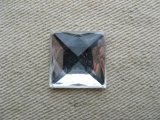 Vintage Crystal Faceted Square Cabochon