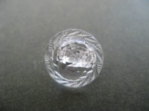 画像2: Vintage Plastic Clear Faceted Button