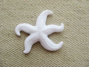 画像1: Vintage White Starfish Charm 